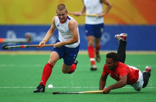 Jackson of Team GB Hockey in action at the London Olympics